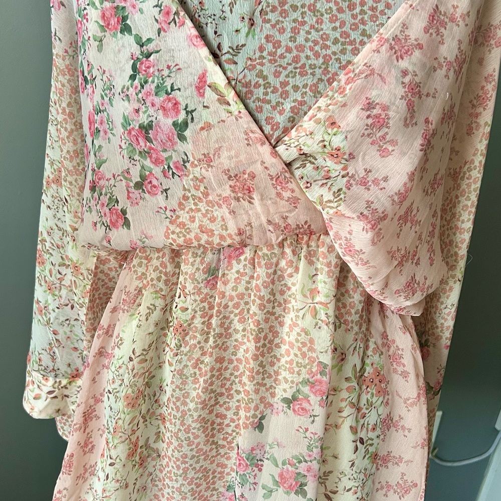 Mango Floral Wrap Dress